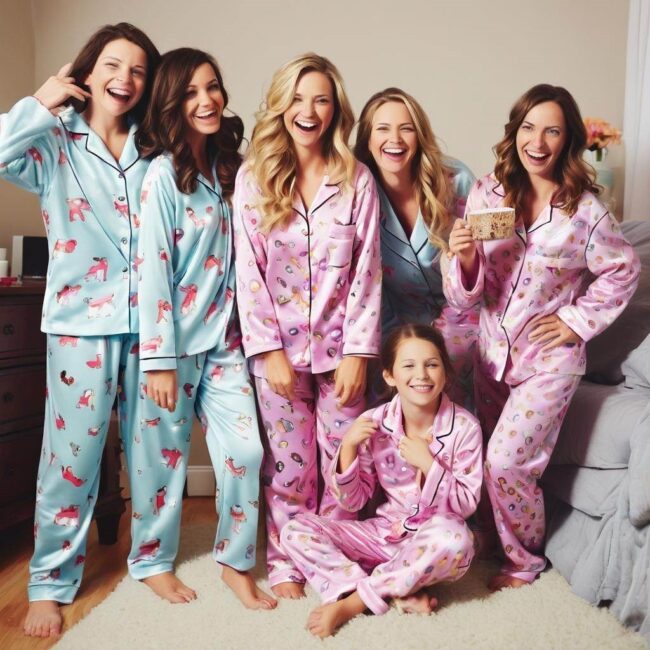 Uroczyste śniadanie na piżama party