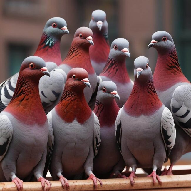 Znaczenie koloru czerwonego u gołębi pocztowych